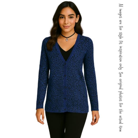 EXPRESS DESIGN STUDIO Leopard Print Pullover Sweater, M - Picture 9 of 10